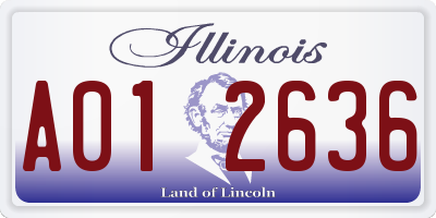 IL license plate A012636