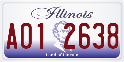 IL license plate A012638