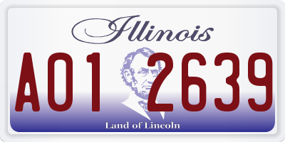 IL license plate A012639