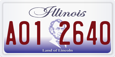 IL license plate A012640