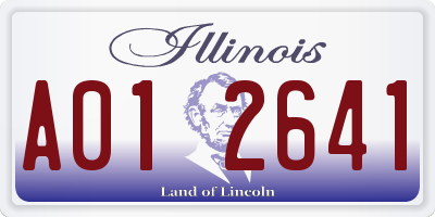 IL license plate A012641