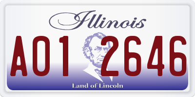 IL license plate A012646