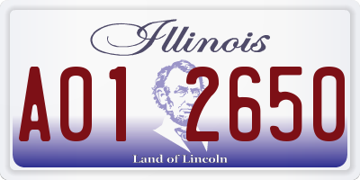 IL license plate A012650