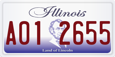 IL license plate A012655