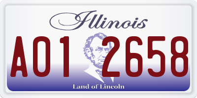 IL license plate A012658