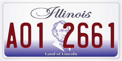 IL license plate A012661