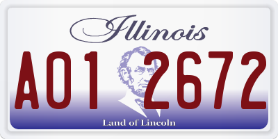 IL license plate A012672