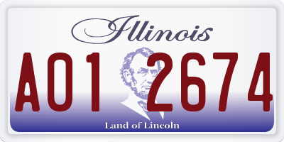 IL license plate A012674