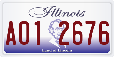 IL license plate A012676