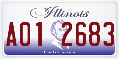 IL license plate A012683