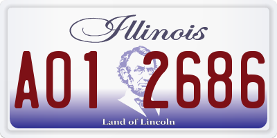 IL license plate A012686