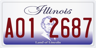 IL license plate A012687