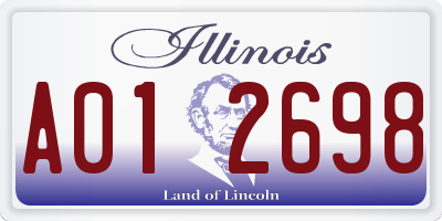 IL license plate A012698