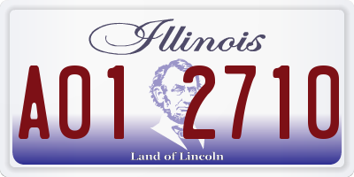 IL license plate A012710