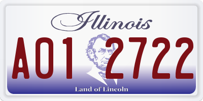 IL license plate A012722