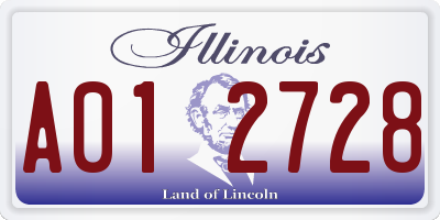 IL license plate A012728