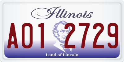 IL license plate A012729