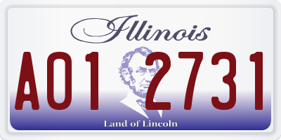 IL license plate A012731