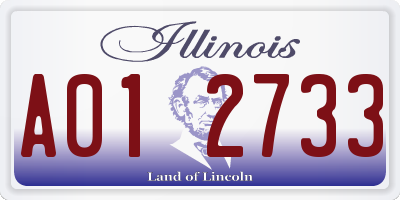 IL license plate A012733