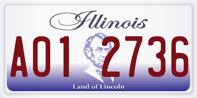 IL license plate A012736