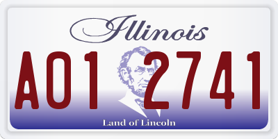 IL license plate A012741