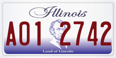 IL license plate A012742