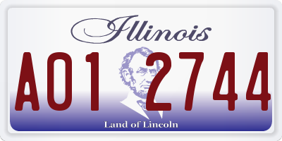 IL license plate A012744