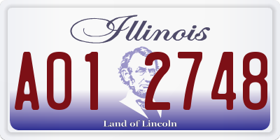 IL license plate A012748