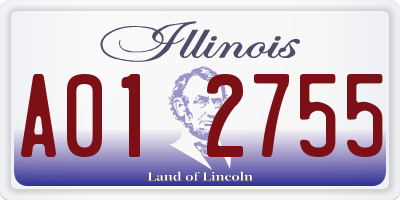 IL license plate A012755