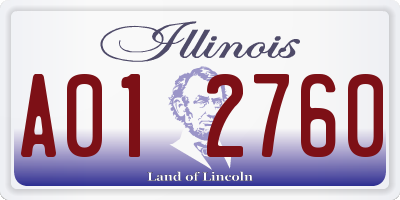 IL license plate A012760