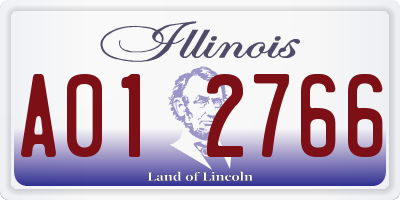 IL license plate A012766