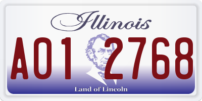 IL license plate A012768