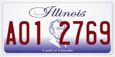 IL license plate A012769