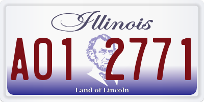 IL license plate A012771