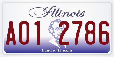 IL license plate A012786