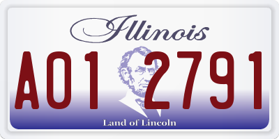 IL license plate A012791