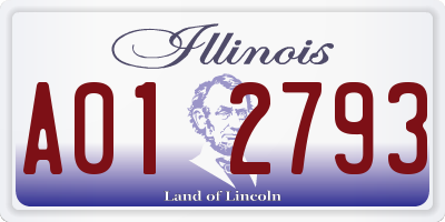 IL license plate A012793