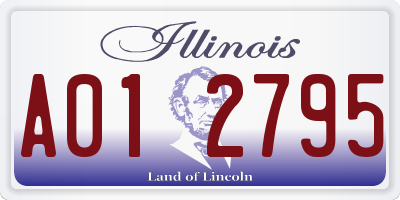 IL license plate A012795