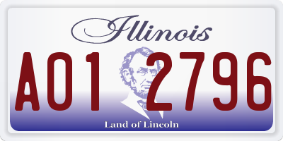 IL license plate A012796