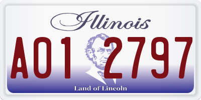 IL license plate A012797