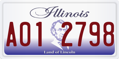 IL license plate A012798