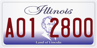 IL license plate A012800