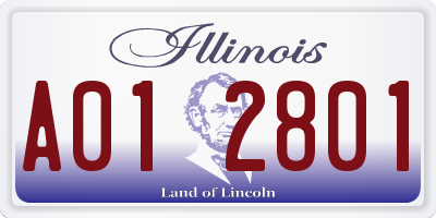 IL license plate A012801