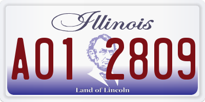 IL license plate A012809