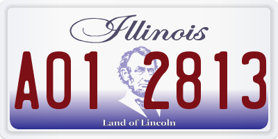 IL license plate A012813