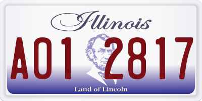 IL license plate A012817