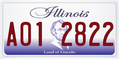 IL license plate A012822