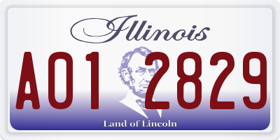IL license plate A012829