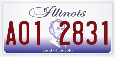 IL license plate A012831