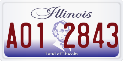 IL license plate A012843